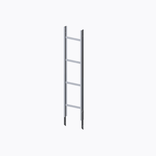 Ladder 2 m for materials hoist (rectangular tube bar)